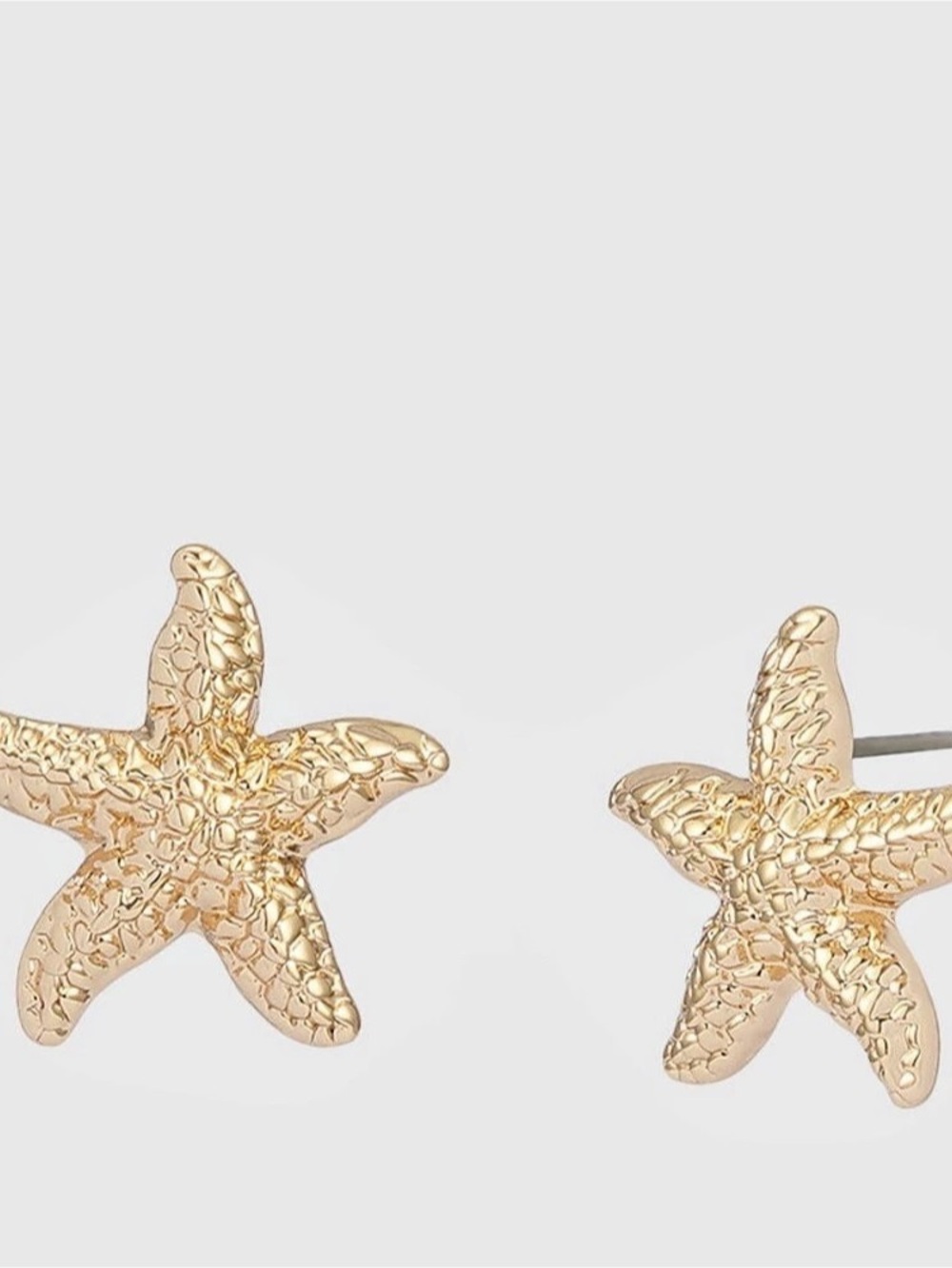 New Betsey Johnson Gold Starfish Stud Earrings